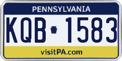 PA license plate KQB1583