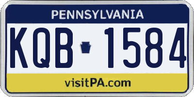PA license plate KQB1584