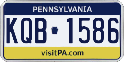 PA license plate KQB1586