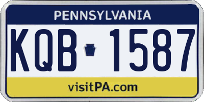 PA license plate KQB1587
