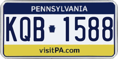 PA license plate KQB1588