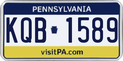 PA license plate KQB1589