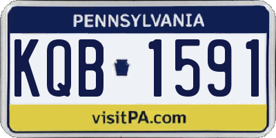 PA license plate KQB1591