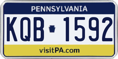 PA license plate KQB1592