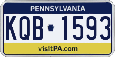 PA license plate KQB1593
