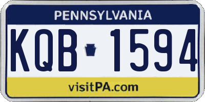 PA license plate KQB1594