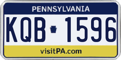 PA license plate KQB1596