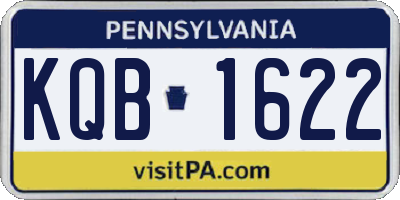 PA license plate KQB1622