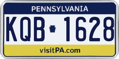 PA license plate KQB1628