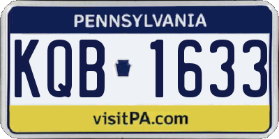 PA license plate KQB1633