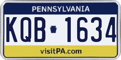 PA license plate KQB1634