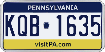 PA license plate KQB1635
