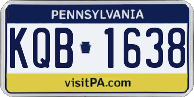 PA license plate KQB1638