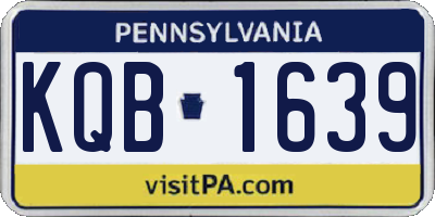 PA license plate KQB1639