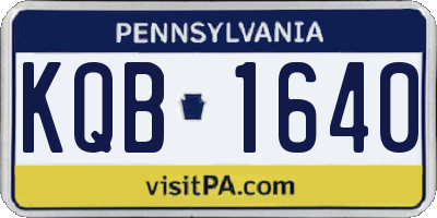 PA license plate KQB1640