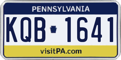 PA license plate KQB1641