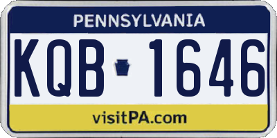 PA license plate KQB1646