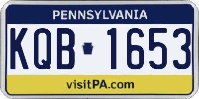 PA license plate KQB1653