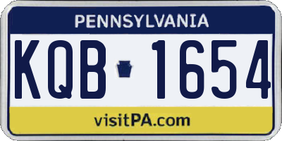 PA license plate KQB1654