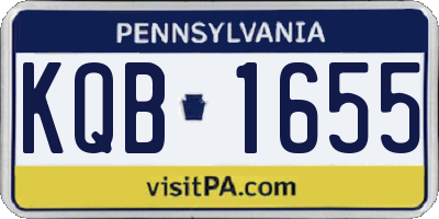 PA license plate KQB1655