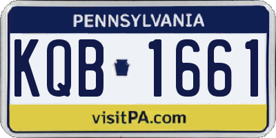 PA license plate KQB1661