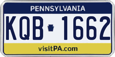 PA license plate KQB1662