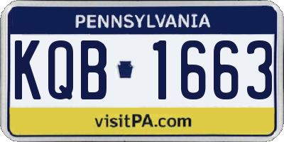 PA license plate KQB1663