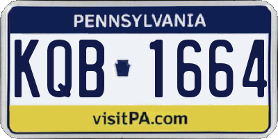 PA license plate KQB1664