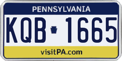 PA license plate KQB1665
