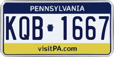 PA license plate KQB1667