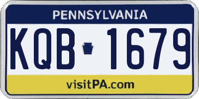 PA license plate KQB1679