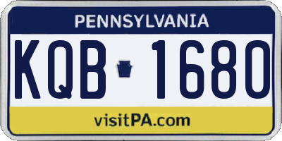 PA license plate KQB1680