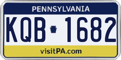 PA license plate KQB1682