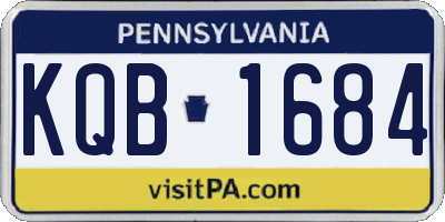 PA license plate KQB1684