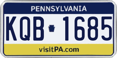 PA license plate KQB1685