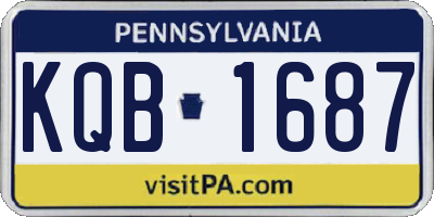 PA license plate KQB1687