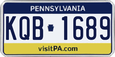 PA license plate KQB1689