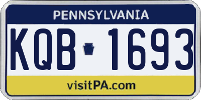 PA license plate KQB1693