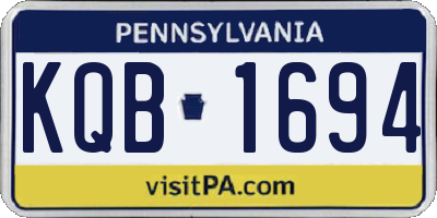 PA license plate KQB1694