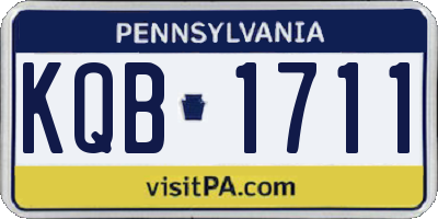 PA license plate KQB1711