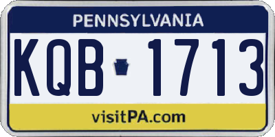 PA license plate KQB1713