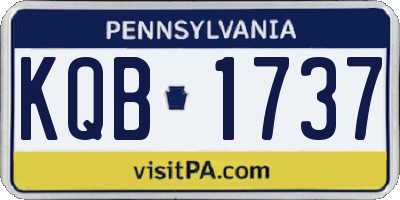 PA license plate KQB1737