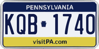 PA license plate KQB1740