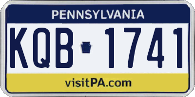 PA license plate KQB1741