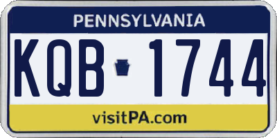 PA license plate KQB1744