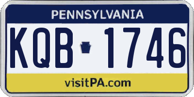 PA license plate KQB1746
