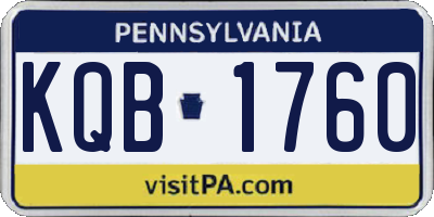 PA license plate KQB1760