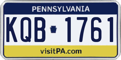 PA license plate KQB1761