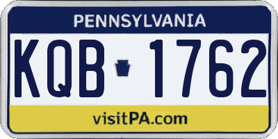PA license plate KQB1762