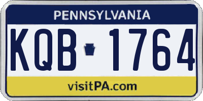 PA license plate KQB1764